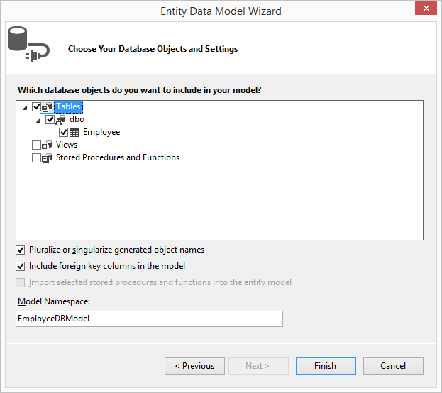 ASP .NET MVC5 - Database Table